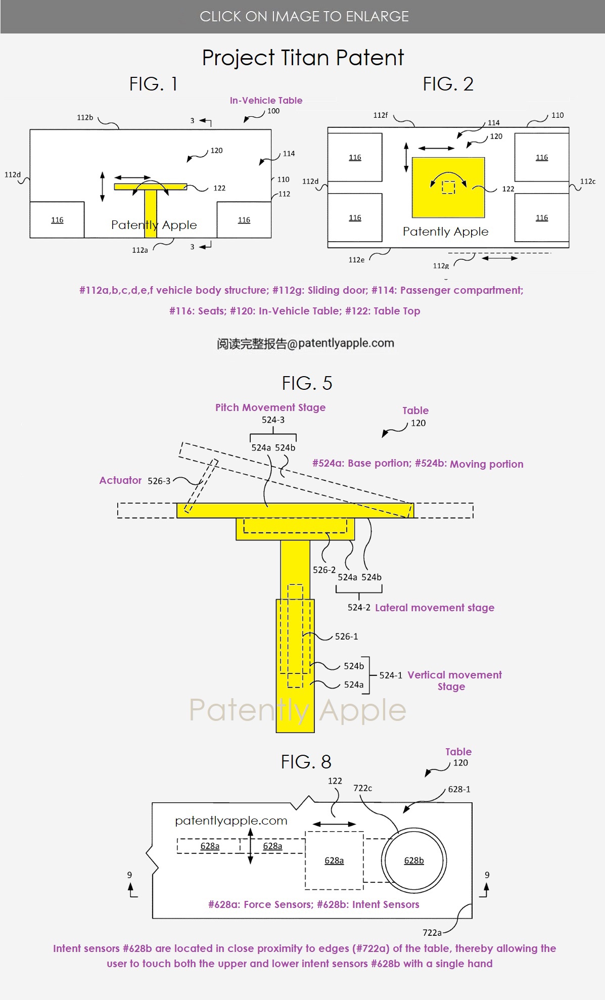 苹果新专利：可作为显示器的车载智能桌