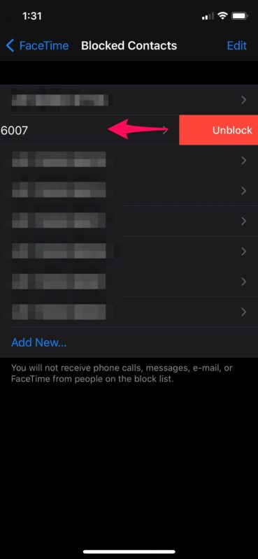 怎么在iPhone解除已阻止联系人，FaceTime通话设置
