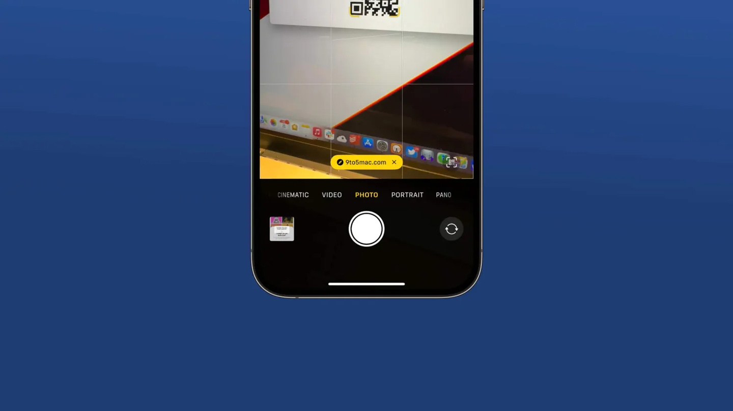 苹果 iOS 17 相机应用改善扫码体验，固定黄色链接按钮